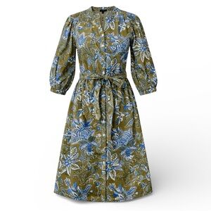 Talbots Petite Poplin Shirtdress – Lively Floral | Size 6P | New